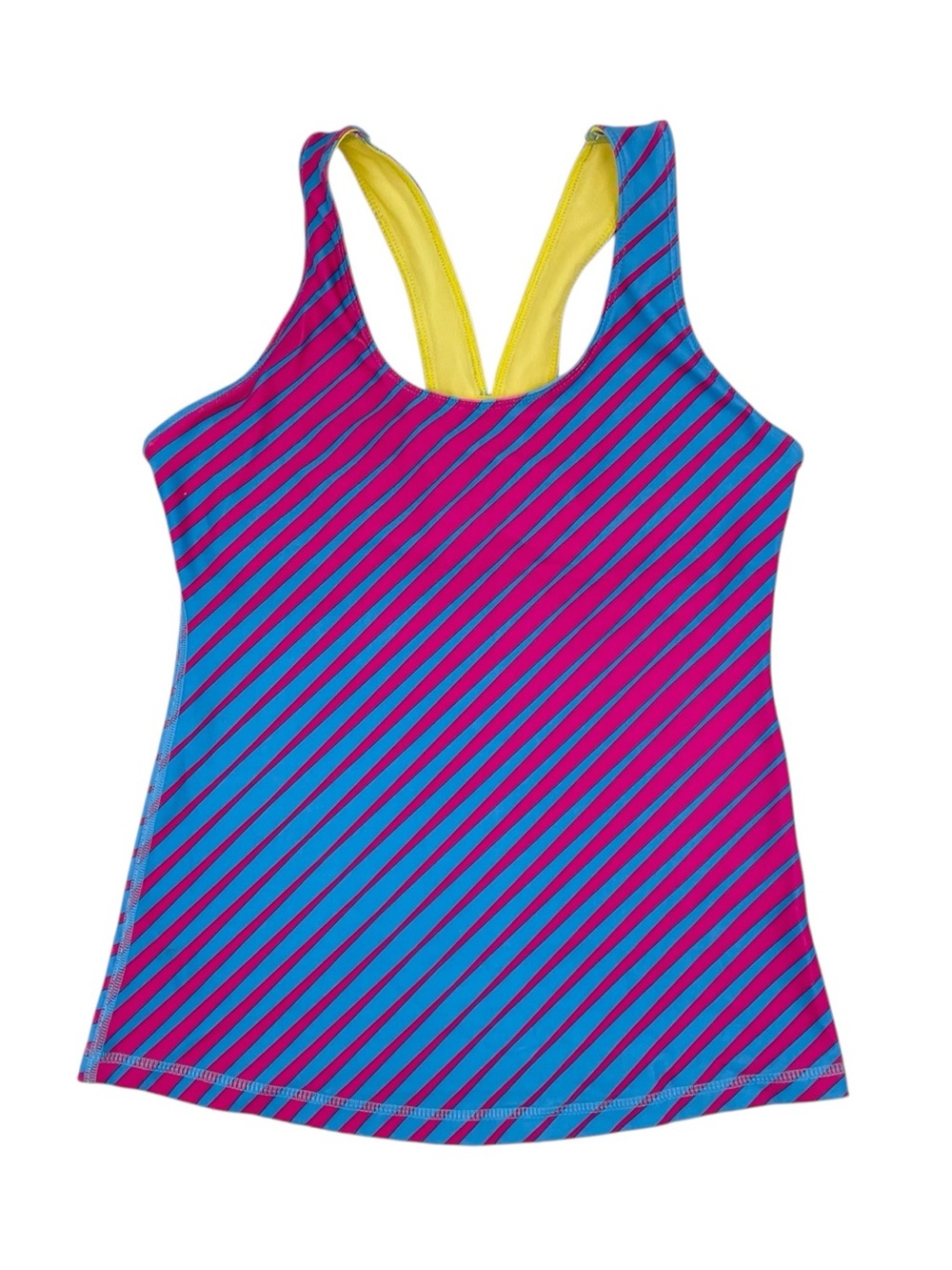 Vintage 2000s Y2K Nike Fit Dry Tight Fit Tank Top Size Small Blue Pink Colorful